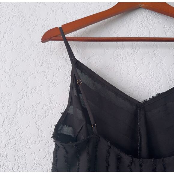 Intimately by Free People Black Spaghetti Strap Cropped Tank Size Medium - Picture 5 of 5
